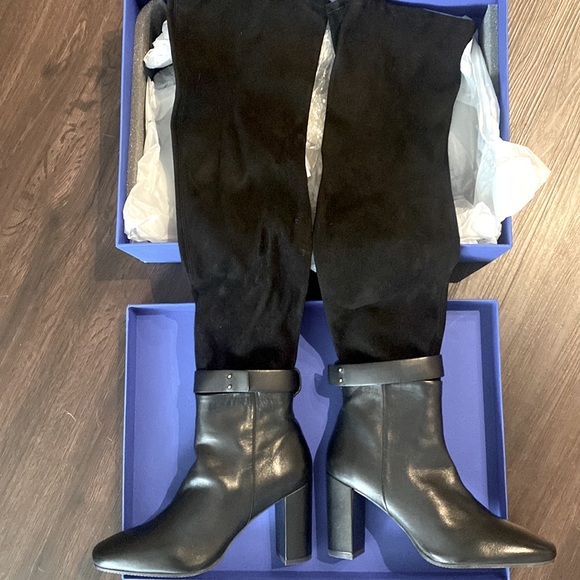 Stuart Weitzman limited edition black Luna 85 hybrid over the knee boots, size 8 - Picture 8 of 14
